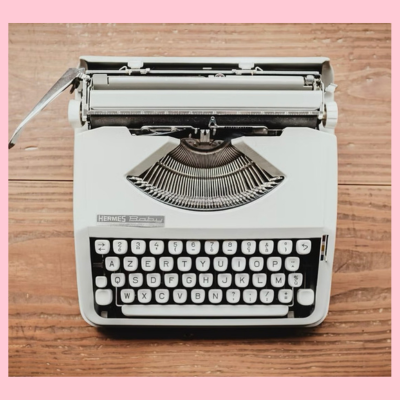 typewriter on a desk
