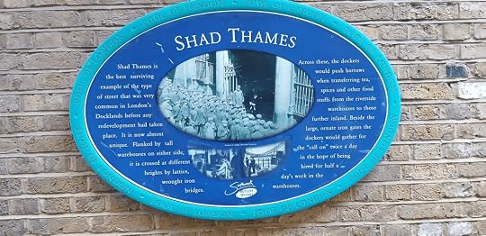 Historic sign about Shad Thames