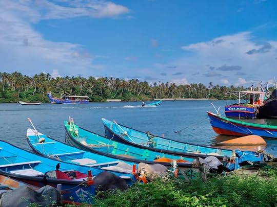 Boats docked at Muthalapozhi Harbour in Trivandrum