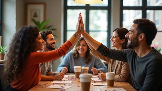 Austin business success story team celebrating - higher business worth with great clients and systems