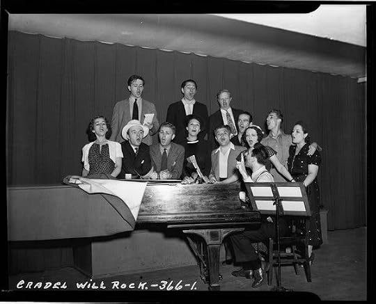 Cast members in “The Cradle Will Rock,” a play written by Marc Blitzstein and directed by Orson Welles as part of the Federal Theater Project in the 1930s.