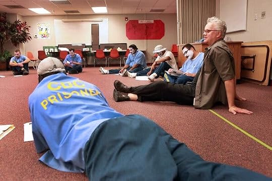 Tim Robbins, at right, leading an Actors’ Gang workshop with prisoners in 2011.