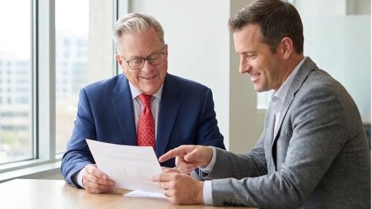 Careful business owner reading fine print to protect themselves with seller financing: Why the Buyer Is Asking, and What It Costs You for Small Business Owners