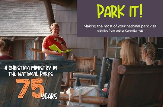 A Christian Ministry in the National Parks worship service on the porch of Old Faithful Inn, Yellowstone National Park
