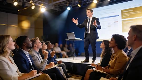 Audience engaged during a corporate event keynote speech highlighting speaker selection