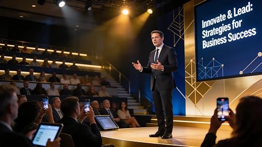 Keynote speaker engaging with audience showcasing leadership and business insights