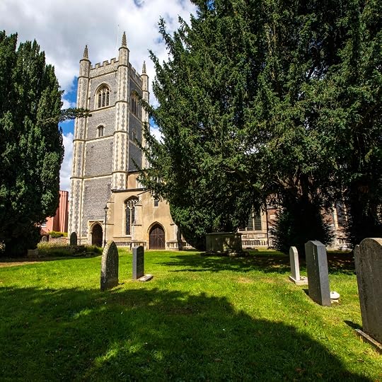yew tree next to church