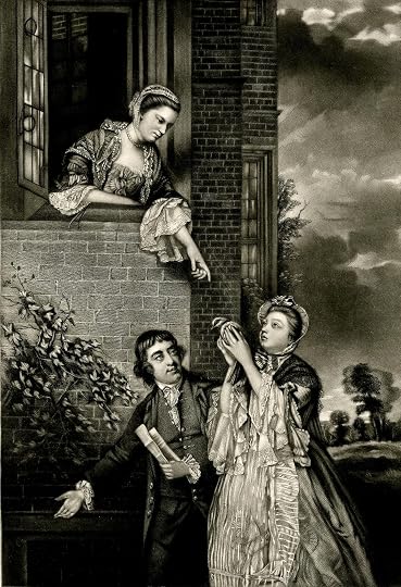 Charles James Fox [as a young man of 13 or 14] with his aunt Sarah Lennox and his cousin Susan StrangwaysLadies Sarah Lennox and Susan Strangways, with Charles James Fox 1762. British Museum 