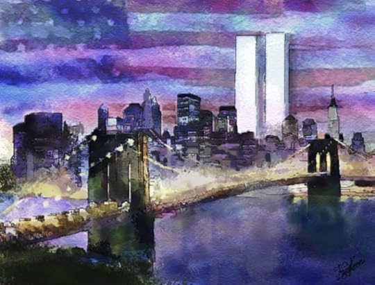 9/11 remembrance artwork, by Alyssa Kurien