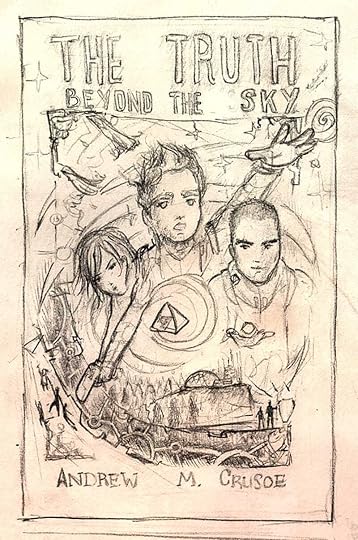 Unused 2015 cover concept for The Truth Beyond the Sky: Zahn reaching for the Chintamani stone, with Asha and Oonak beside him.
