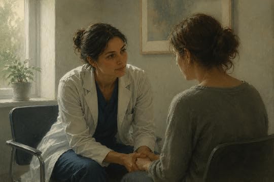 Doctor empathising with a patient