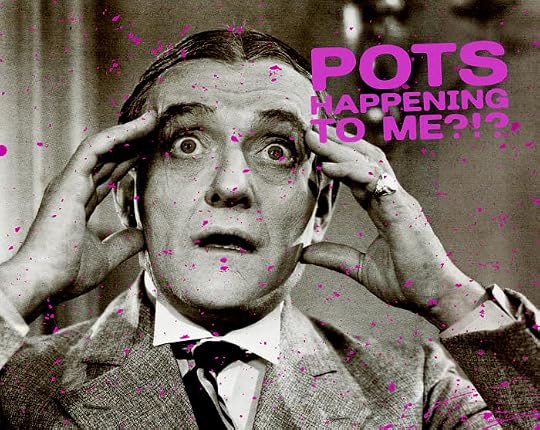 A vintage black and white photo of a man with his hands to his head, looking distraught and saying,