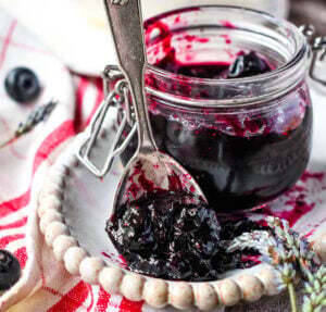 blueberry jam with lemon and lavender