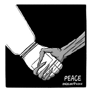 Vignetta del fumetto Peace di Simone Angelini