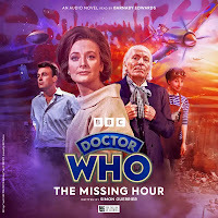 Sean Longmore's cover artwork for Doctor Who - The Missing Hour, showing the First Doctor, Barbara, Ian and Susan