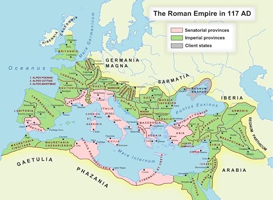 Map of Roman Empire AD 117