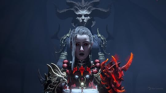 My warlock is tormenting by a vision of Lilith in Diablo 4.