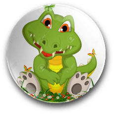 Crocodile Tube Badge